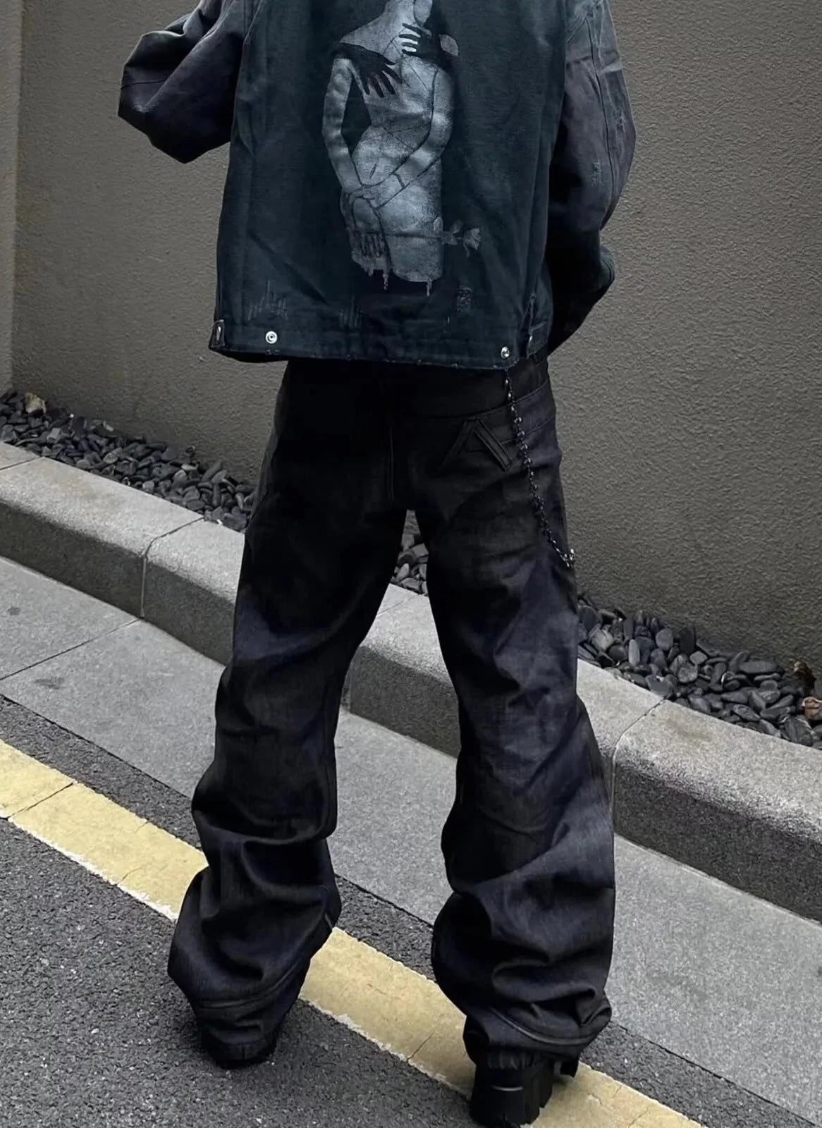 Flared Dark Pants